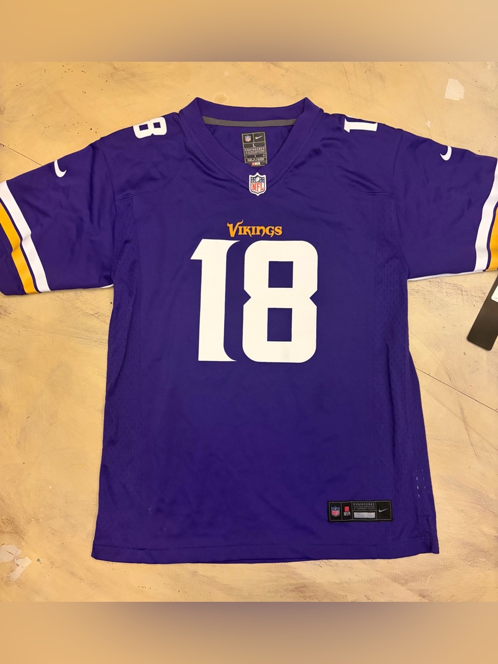 Nike Justin Jefferson #18 Minnesota Vikings NFL Jersey Youth Large Purple NWT